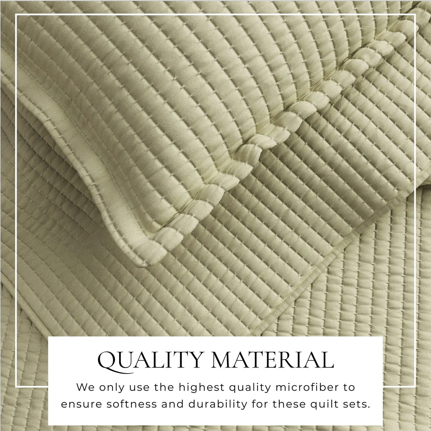 Linery & Co. Detailed Channel Stitch Microfiber Quilt Set With Shams.