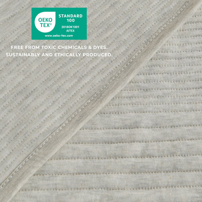 Linery & Co. Cotton Blend Jersey Knit Channel Stitch Quilt Set