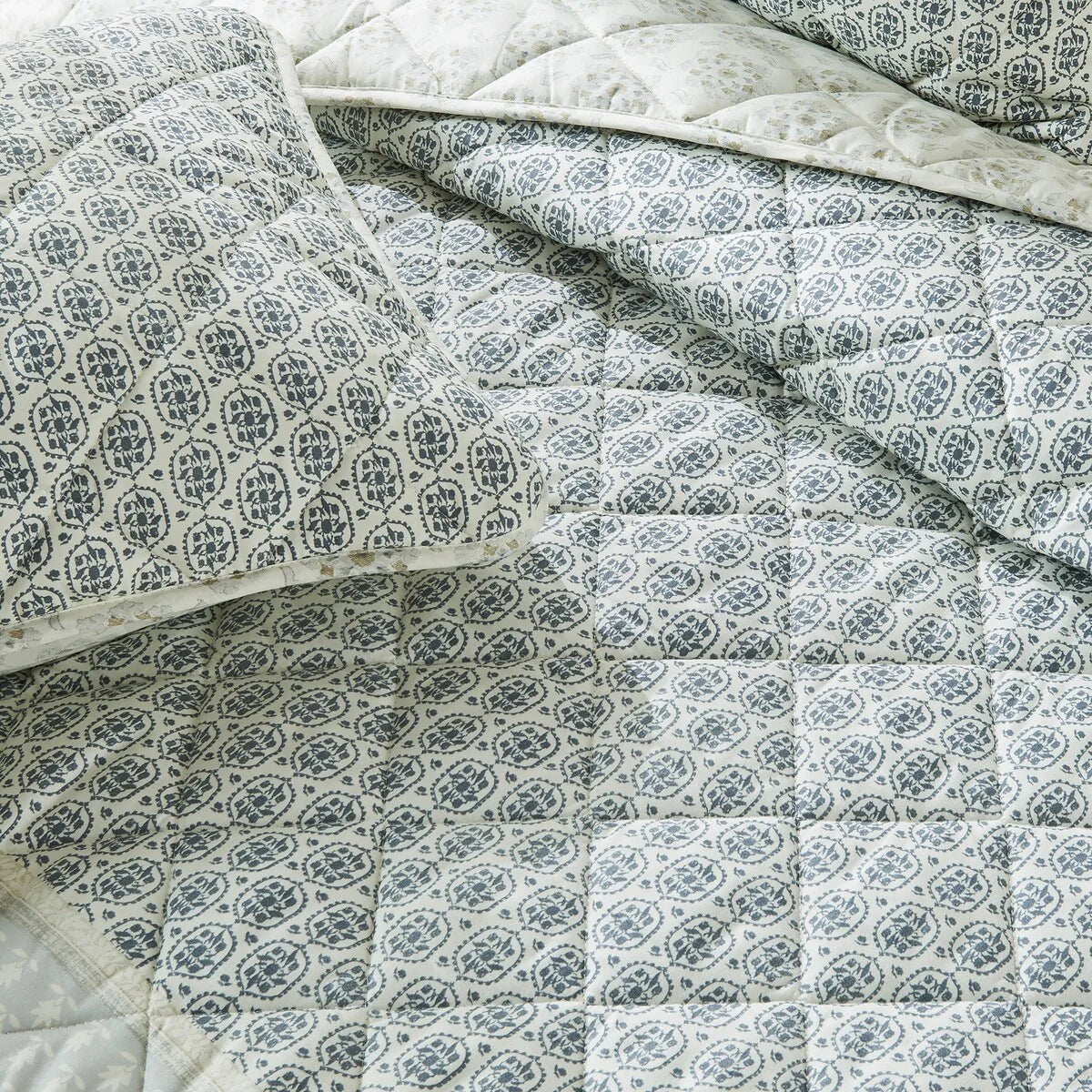 Patina Vie Maison Vintage Floral Printed Quilt Set with Shams