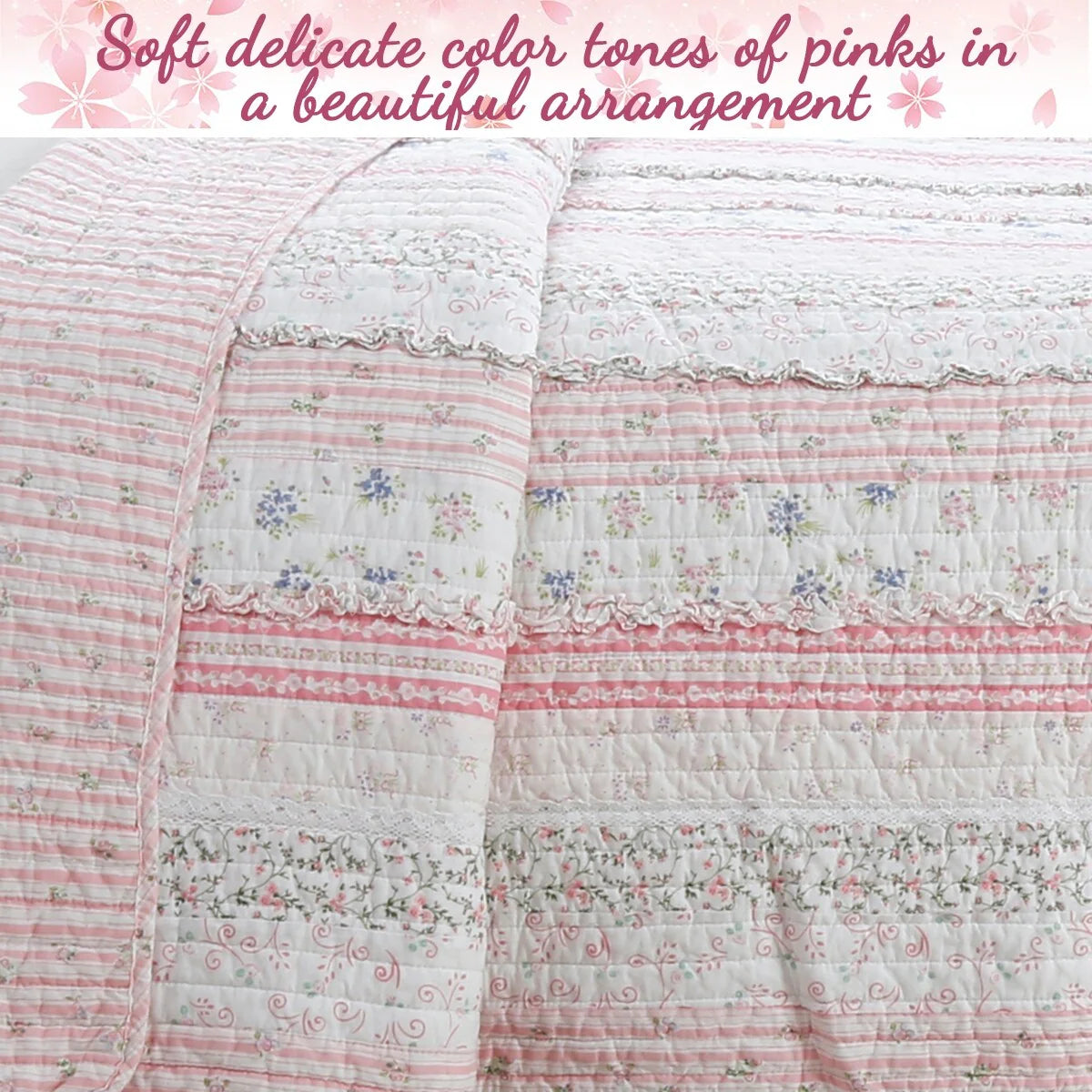 Porch & Den Gwinnett Chic Lace Quilt Bedding Set
