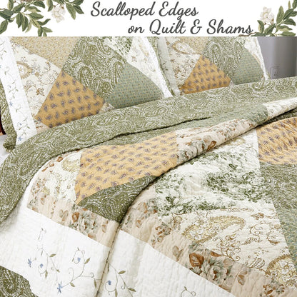 The Gray Barn Crosskeys Patchwork 3-piece Quilt Bedding Set