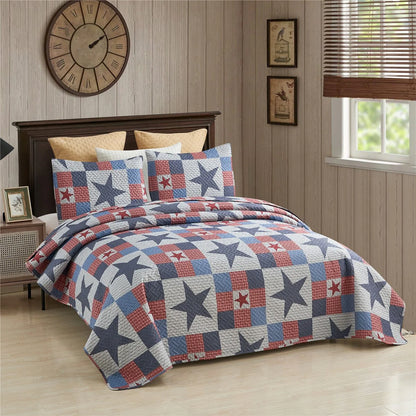 European Floral Quilt Set