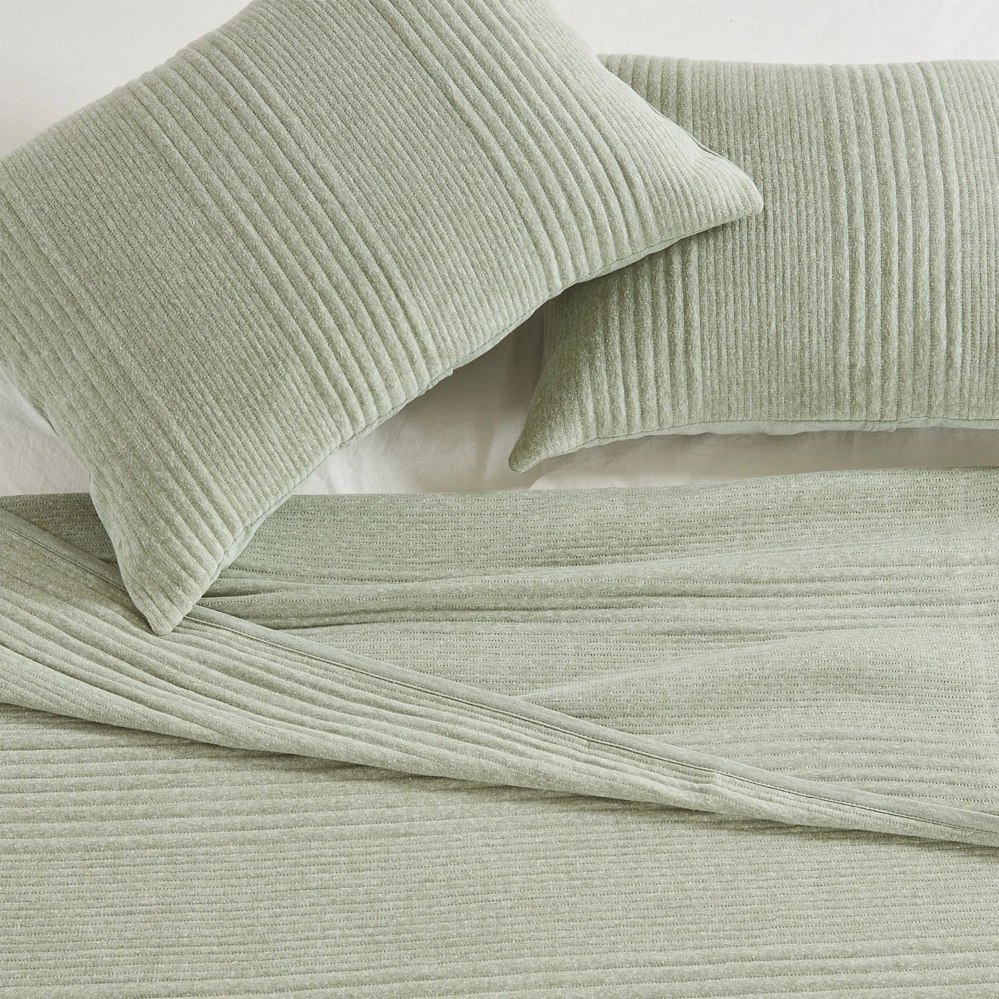 Linery & Co. Cotton Blend Jersey Knit Channel Stitch Quilt Set