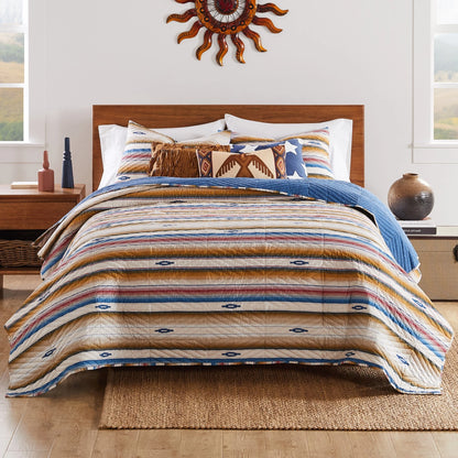 Barefoot Bungalow Painted Desert Quilt and Pillow Sham Set