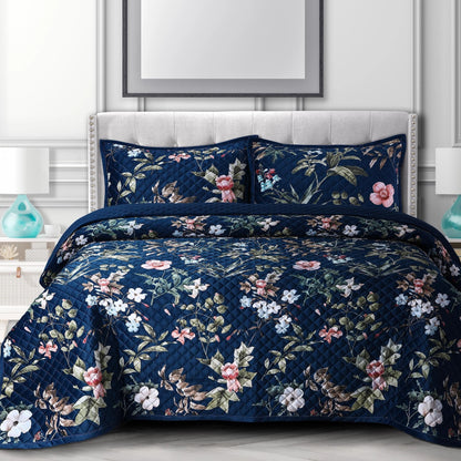 Velvet Printed Oversized Quilt Set