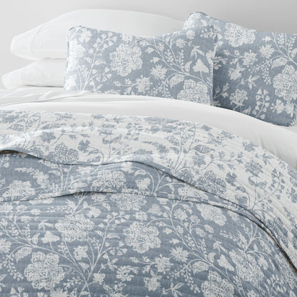 Becky Cameron All Season 3 Piece Textured Floral Reversible Quilt Set