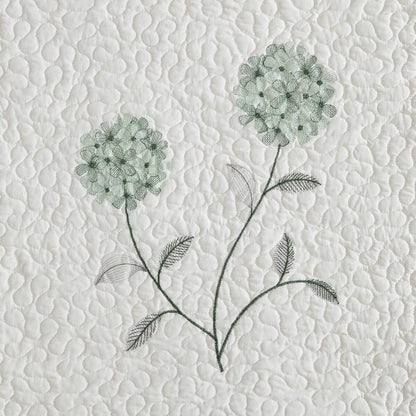 Carnation Embroidered Bedspread