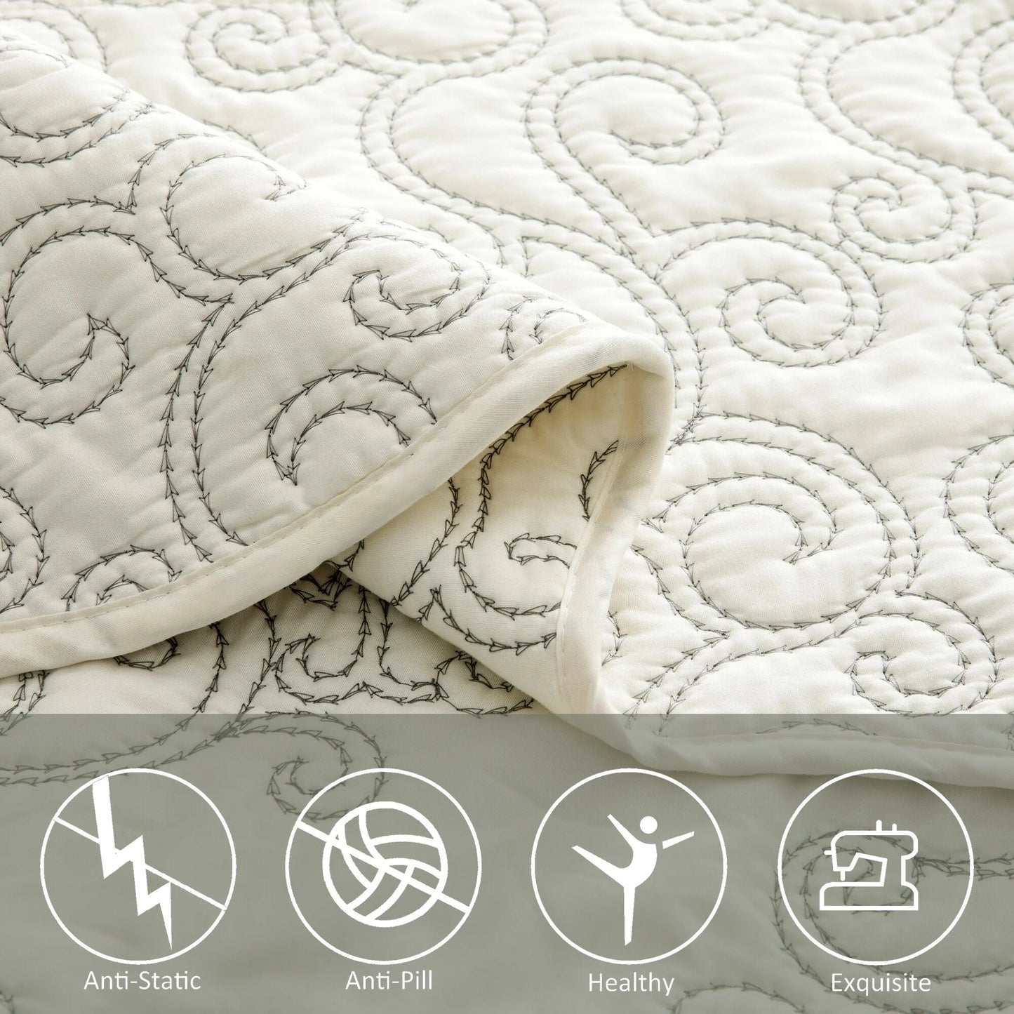 Serenta Damask Oversized 4-piece Bedspread Set