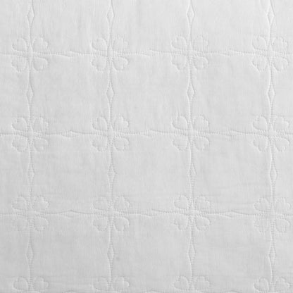 Stone Cottage Floral Trellis Cotton White 4 Piece Quilt Bonus Set
