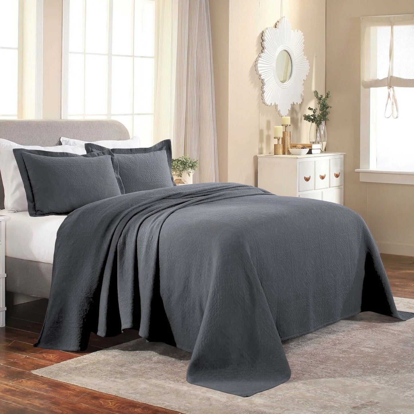 Superior Fleur De Lis Cotton Decorative Bedspread Set