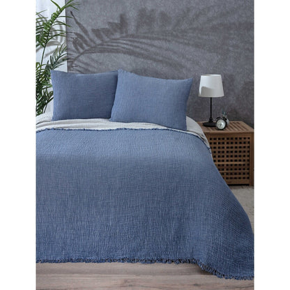 Muslin Blanket 4 Layers, Soft Bedspread, Turkish Cotton Muslin Bed Cover, Reversible Coverlet
