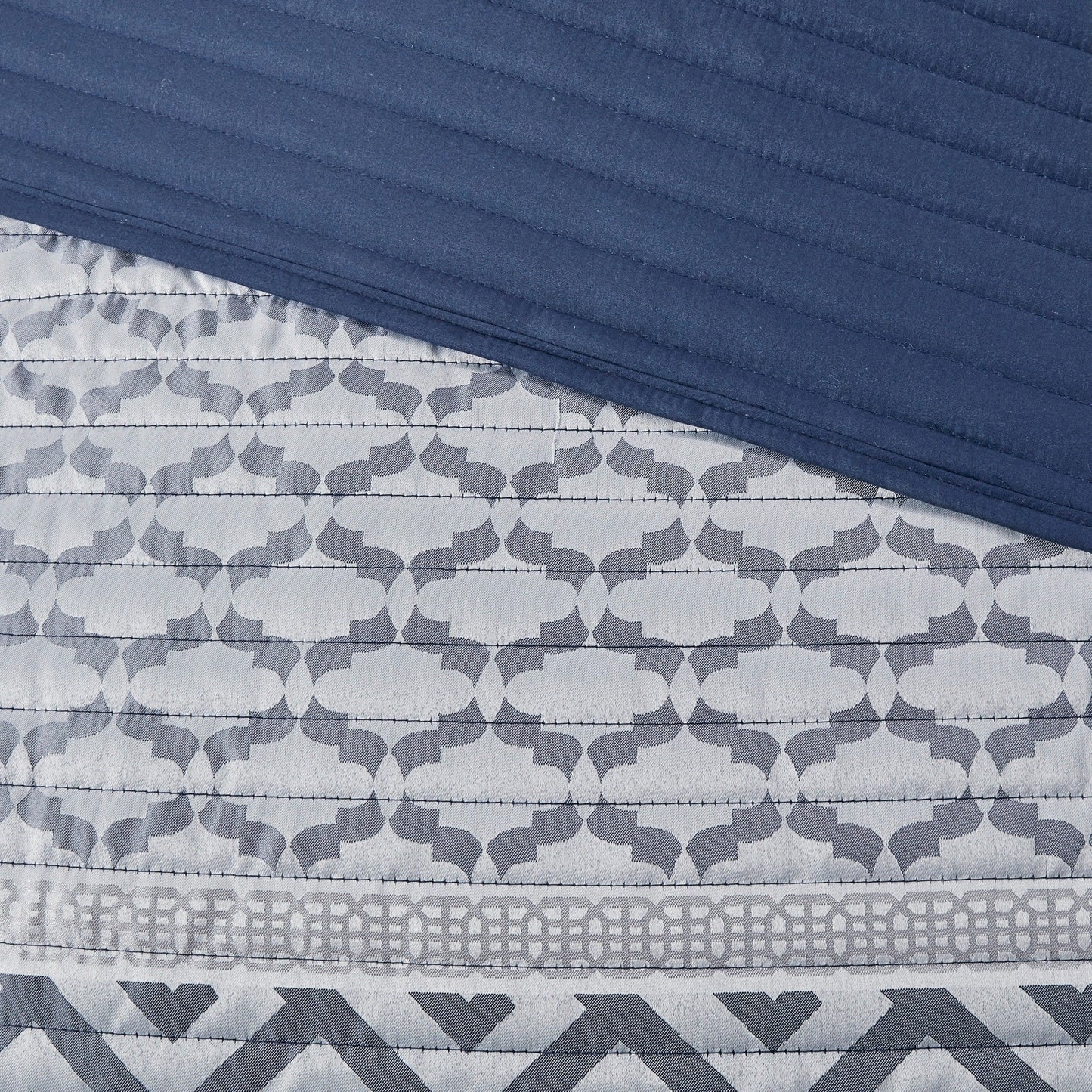 Madison Park Christian 4 Piece Jacquard Quilt Set with Throw Pillow