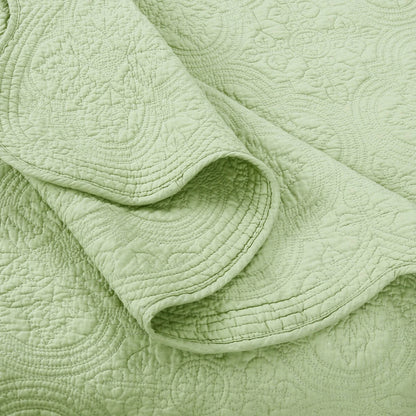 Copper Grove Sagano Blantyre Scalloped Edge Cotton 3-piece Quilt Bedding Set