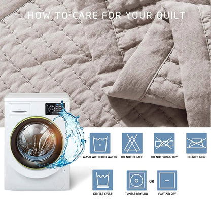 KASENTEX Quilt Set Soft Bedspread - Light Weight, Stone Washed, Down Alternative Fill, Machine Washable
