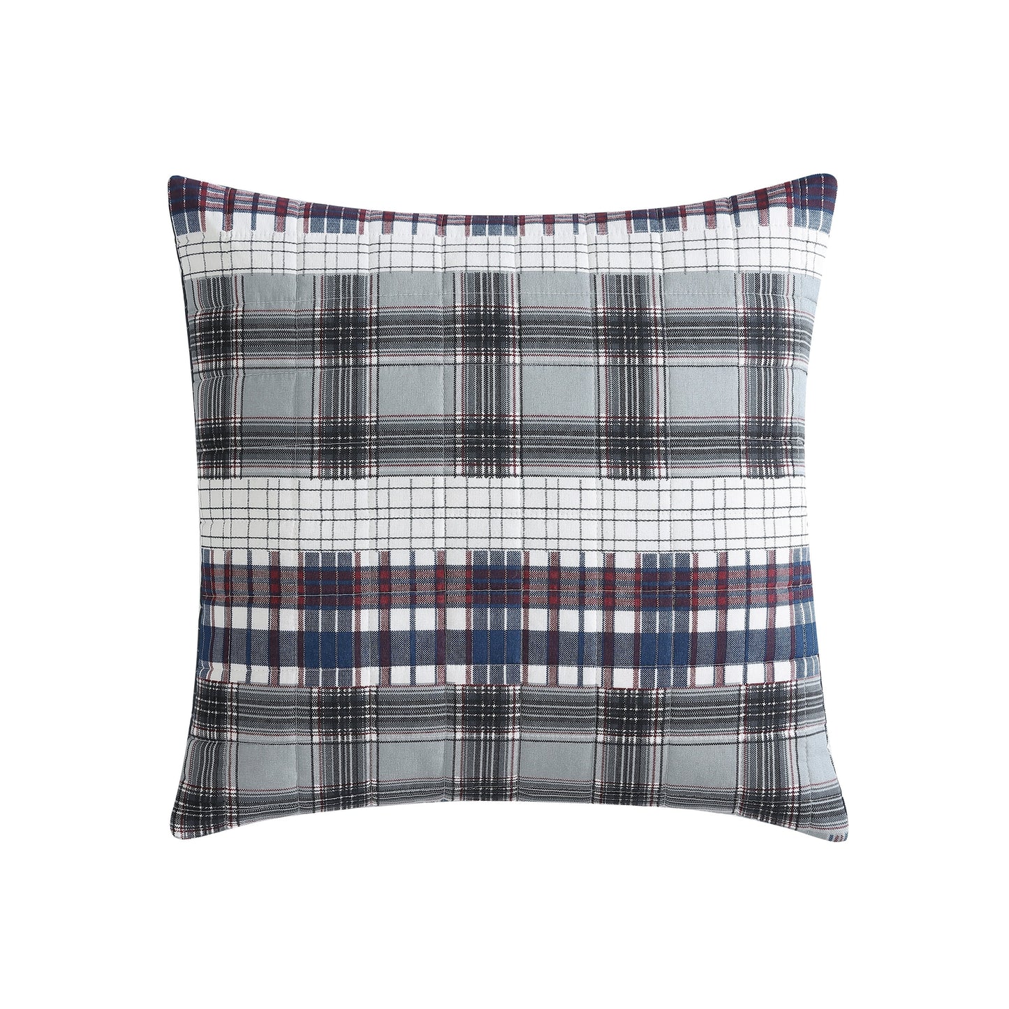 Nautica Marina Cove Grey Cotton Reversible Quilt Bonus Set