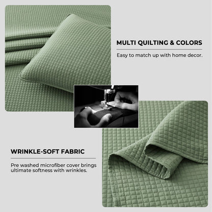 3-Piece Reversible Ultra Lighweight Coverlet Premium Microfiber Bedspread Quilt Set