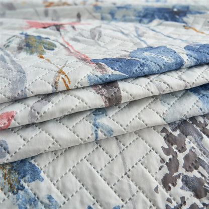 European Floral Quilt Set