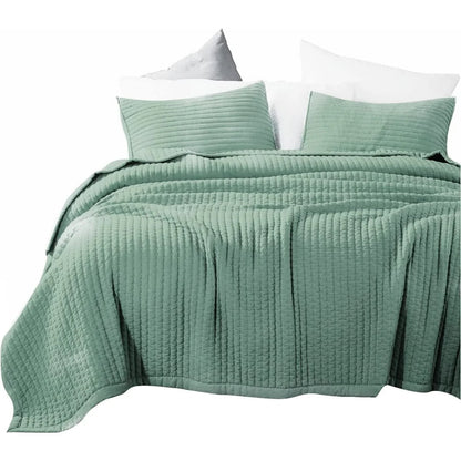 KASENTEX Quilt Set Soft Bedspread - Light Weight, Stone Washed, Down Alternative Fill, Machine Washable