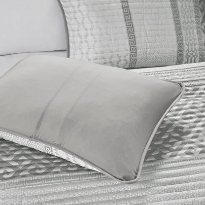 Madison Park Christian 4 Piece Jacquard Quilt Set with Throw Pillow