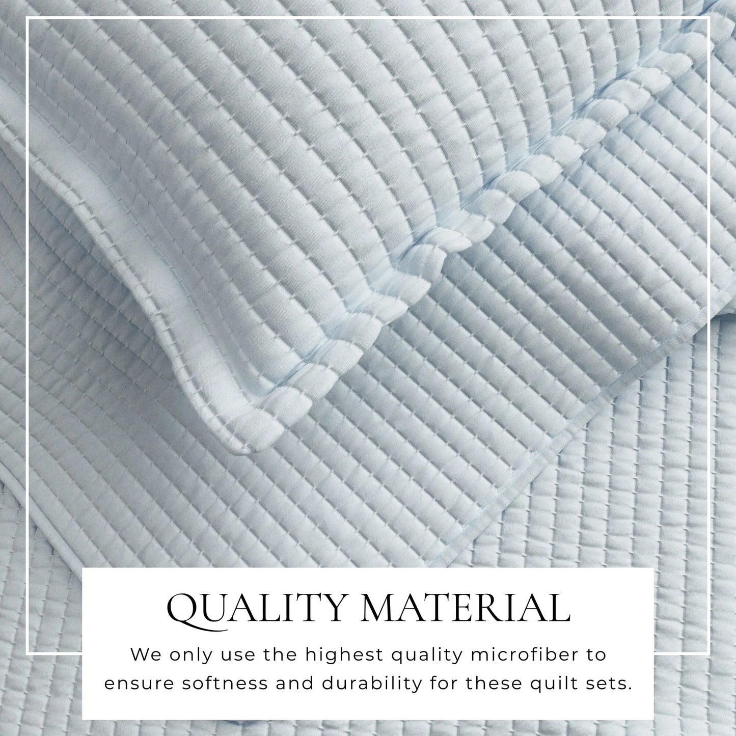 Linery & Co. Detailed Channel Stitch Microfiber Quilt Set With Shams.