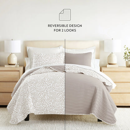 Becky Cameron All Season 3 Piece Reversible Patterned Quilt Set