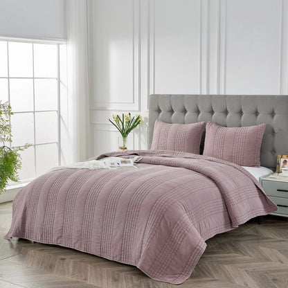 Stonewash Classic Cotton Quilt & Coverlet Set