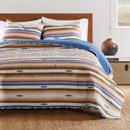 Barefoot Bungalow Painted Desert Quilt and Pillow Sham Set