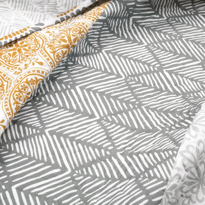 The Curated Nomad La Boheme 3-piece Striped Patterned Quilt Set