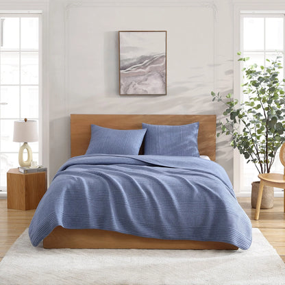 Brielle Home Atlas Jersey Channel Stitch Quilt Set