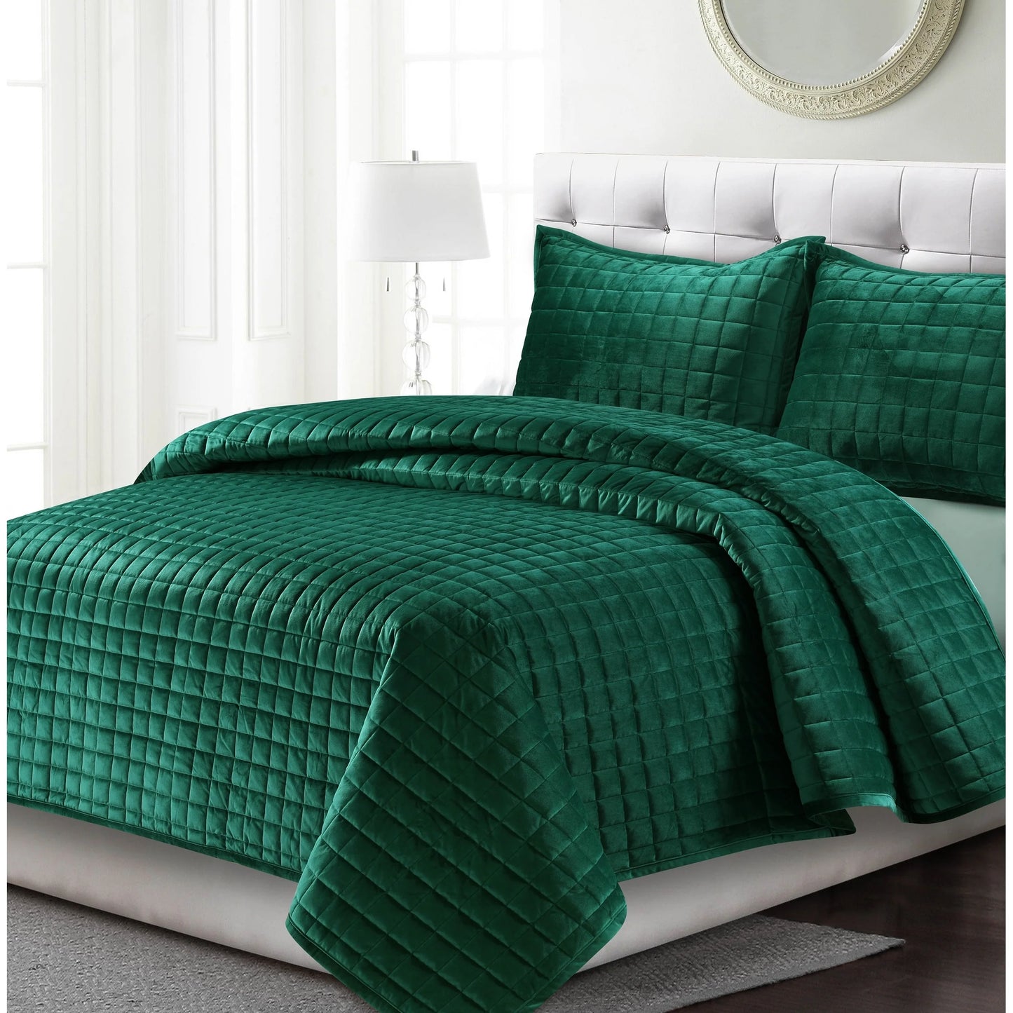 Florence Velvet Oversized Solid Quilt Set