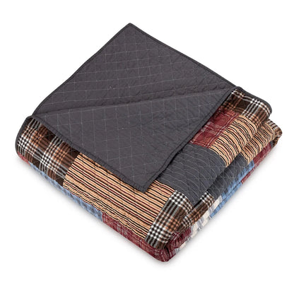 Cabin Patchwork Cotton 3-Piece Quilt Set