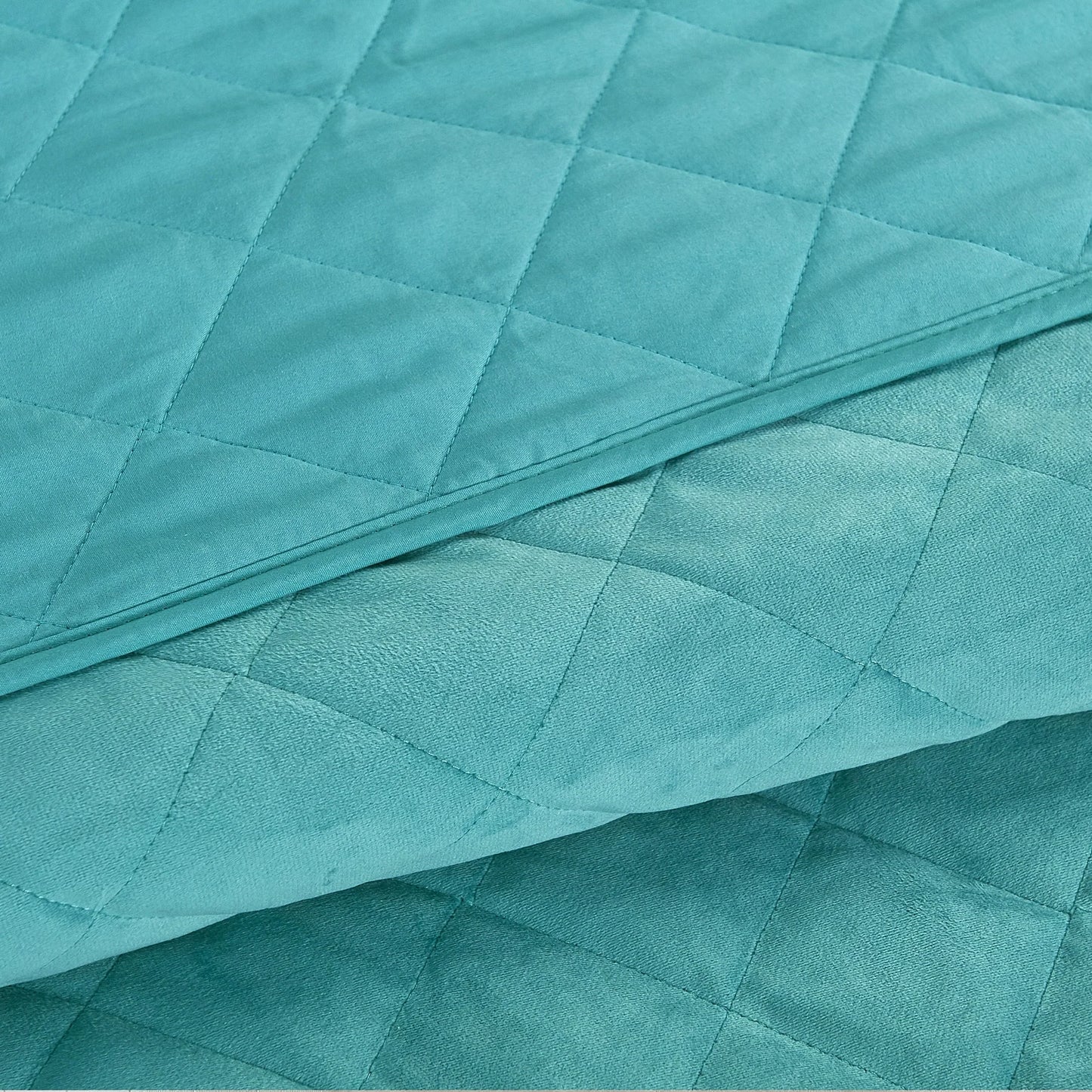 Serenta Velvet Quilts 5 Piece Ultra Soft Floor Touching Bedspread Set