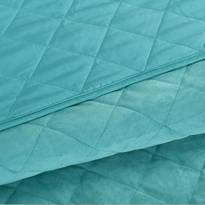 Serenta Velvet Quilts 5 Piece Ultra Soft Floor Touching Bedspread Set