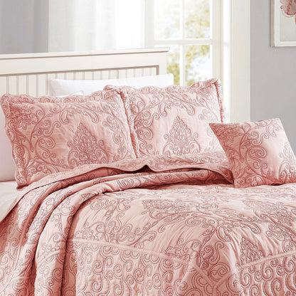 Serenta Damask Oversized 4-piece Bedspread Set