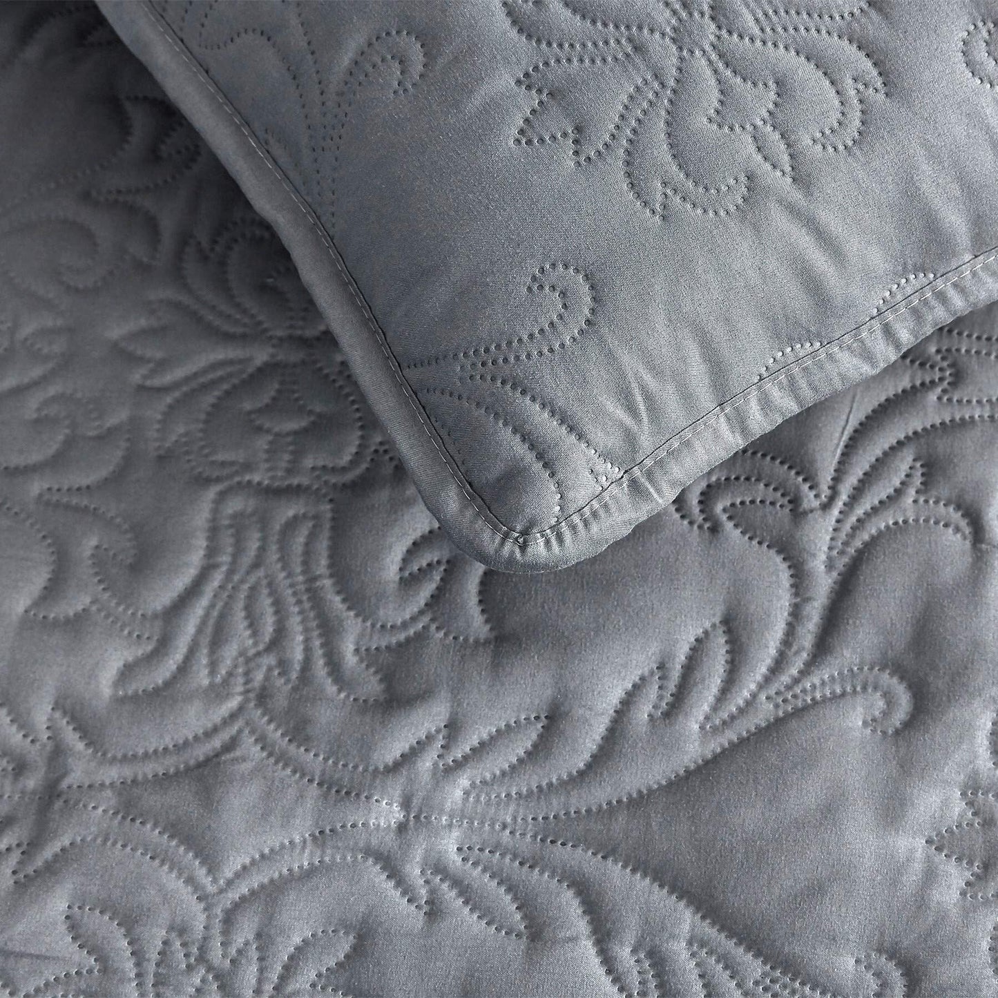 Sophia & William 2/3 Pieces Quilt Set, Reversible Microfiber Bedding Bedspread Coverlet Set