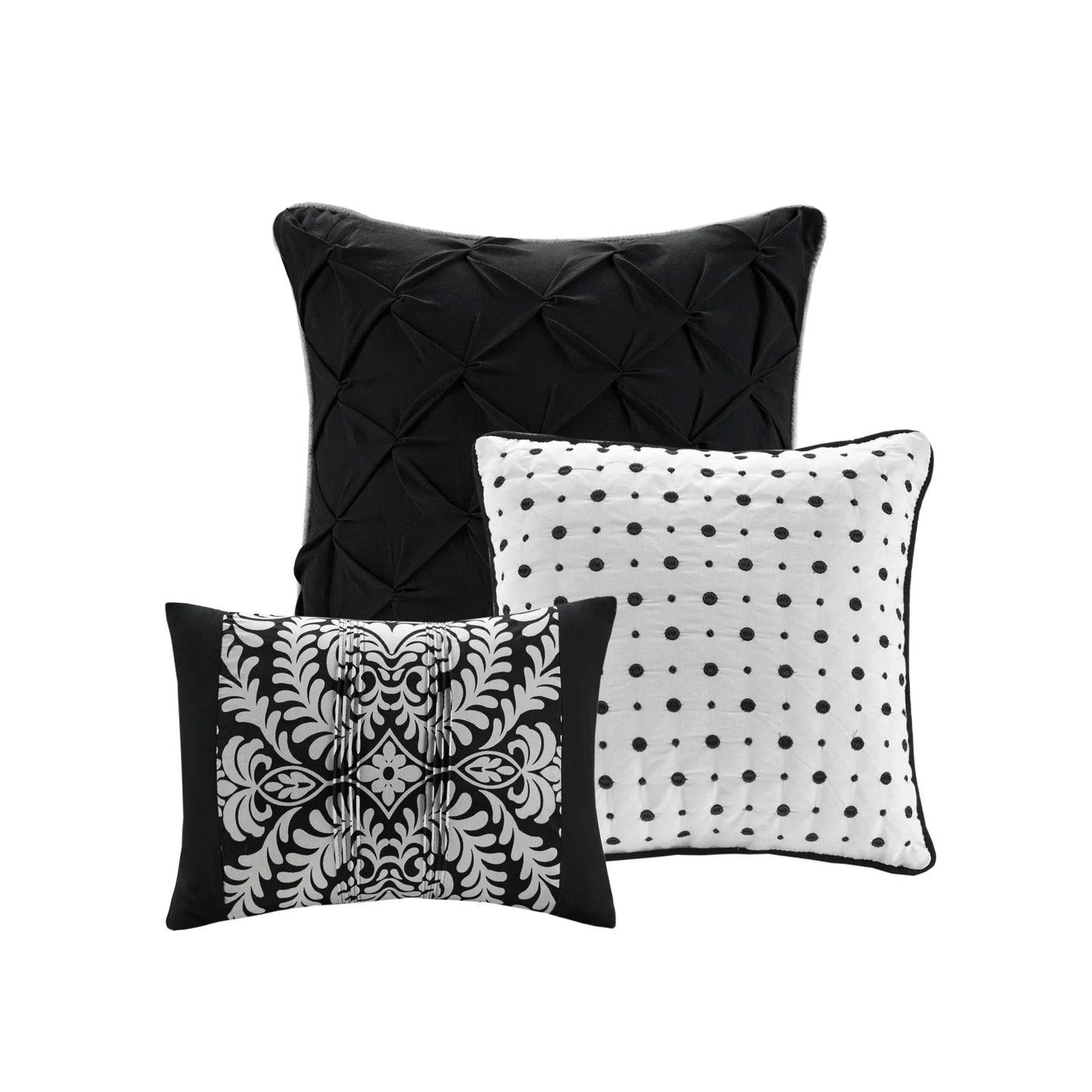 Madison Park Marcella 6 Piece Printed Cotton Quilt Set with Throw Pillows