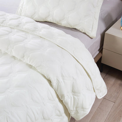 Home Soft Things 3 Piece Oversized Bradly Down Alternative Quilts Set