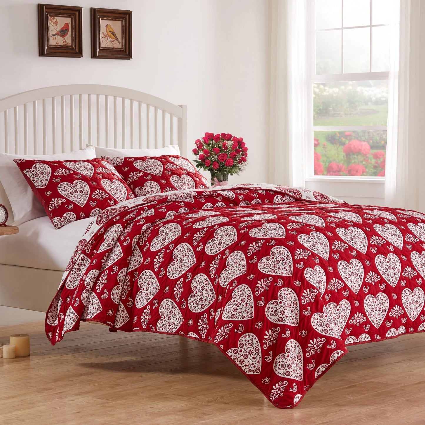Greenland Home Novelty Holiday Reversible Matelassé Coverlet Set