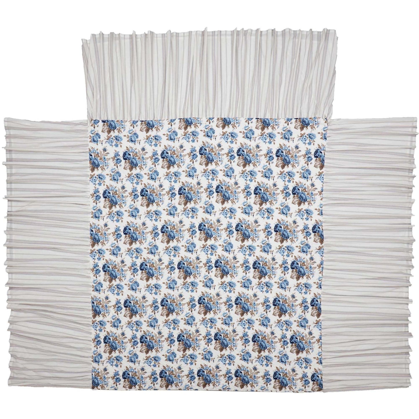 Annie Floral Coverlet- Blue or Portabella
