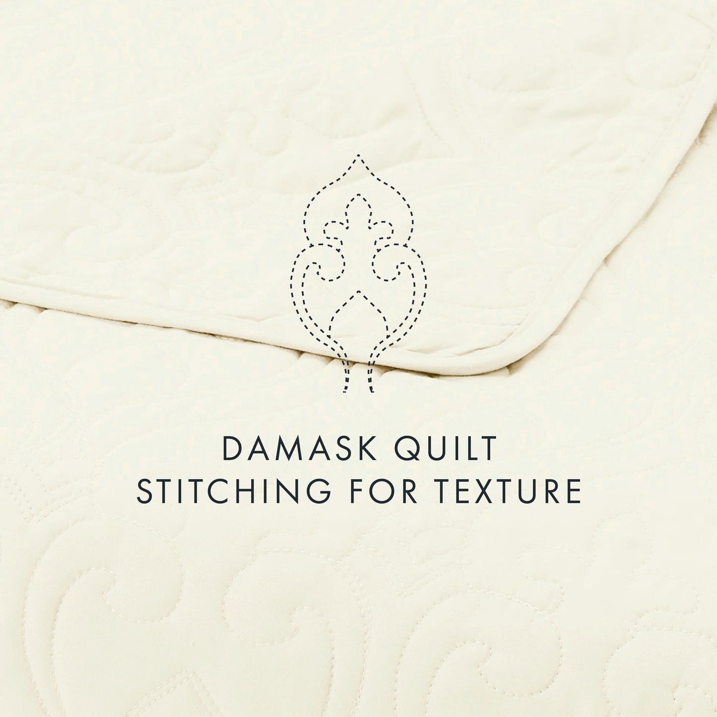 Soft Essentials Premium Ultra Soft Damask Pattern Quilted Coverlet Set