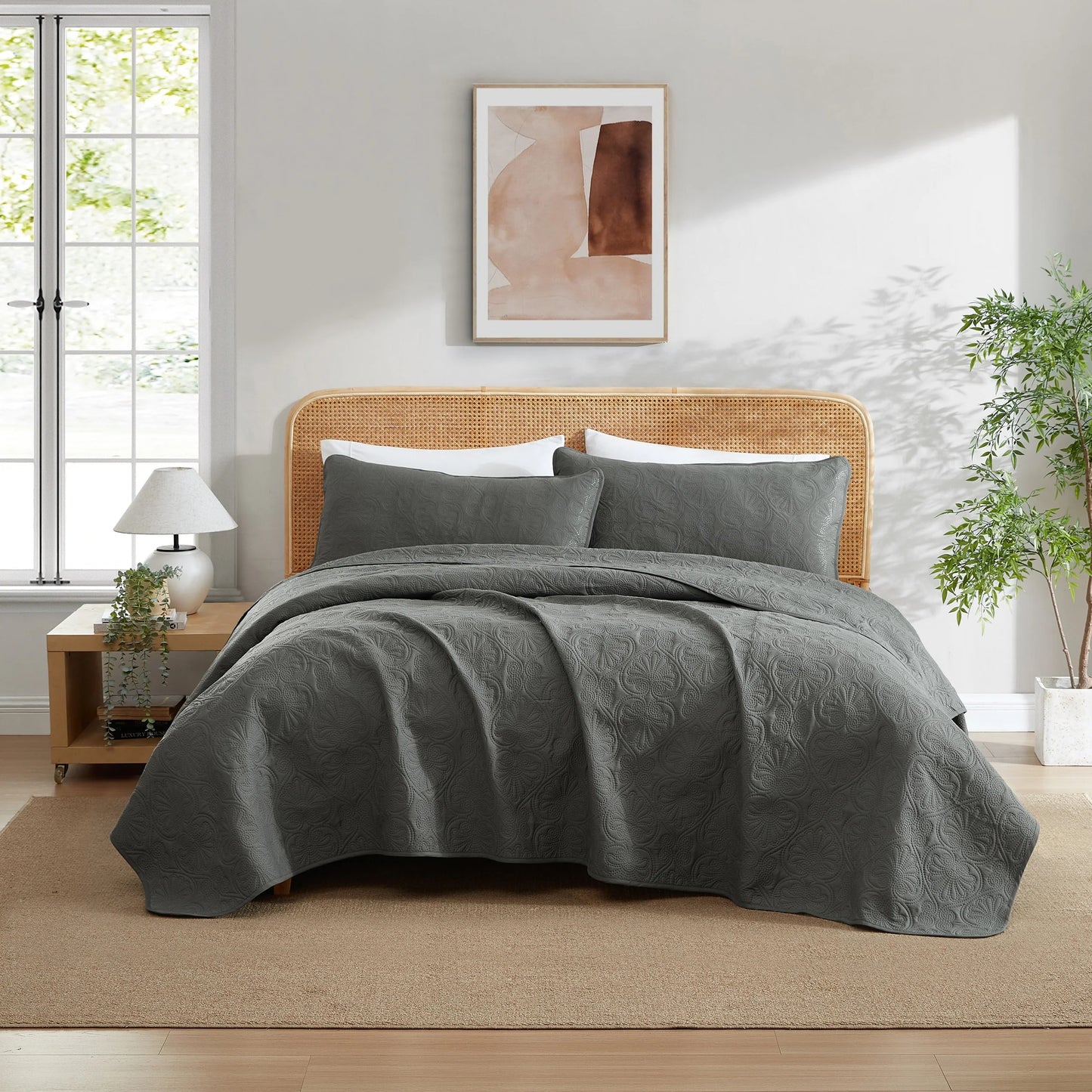 HLC.ME Benji - 3 Piece Size Quilt Set, Lightweight Bedspread Coverlet Set