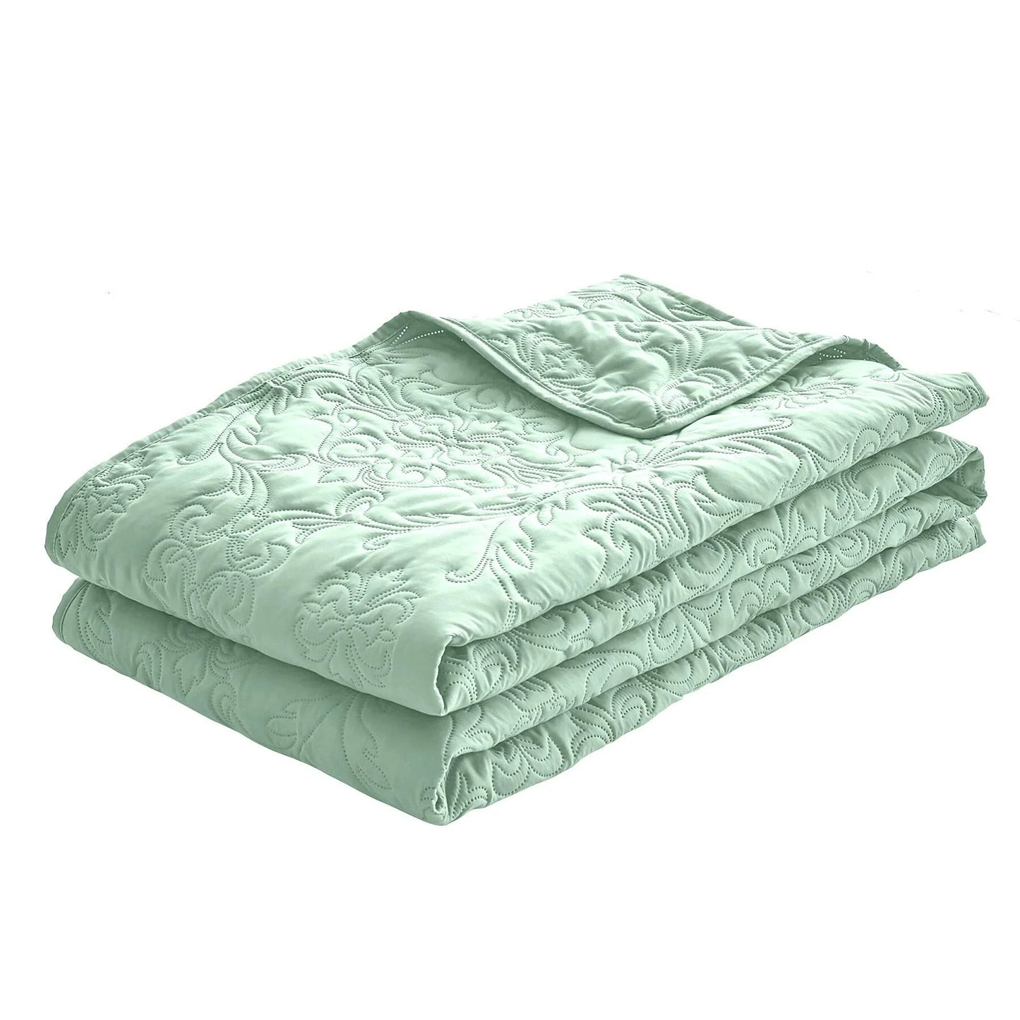 Sophia & William 2/3 Pieces Quilt Set, Reversible Microfiber Bedding Bedspread Coverlet Set