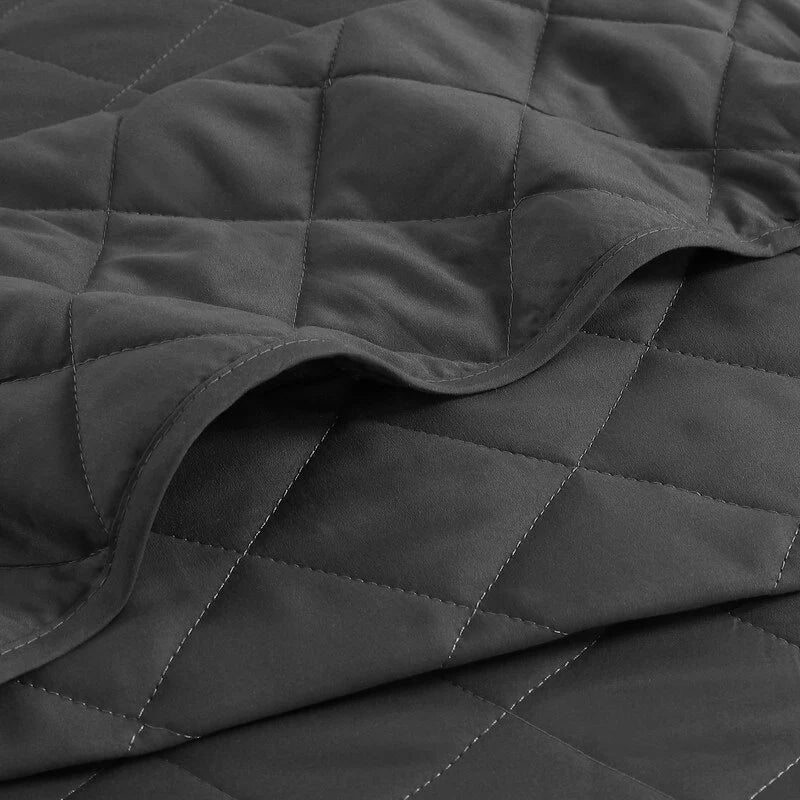 Modern Ultra Soft Microfiber Traditional Diamond Quilting Coverlet Quilt Set