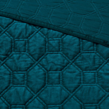 Madison Park Emery 3 Piece Velvet Quilt Set