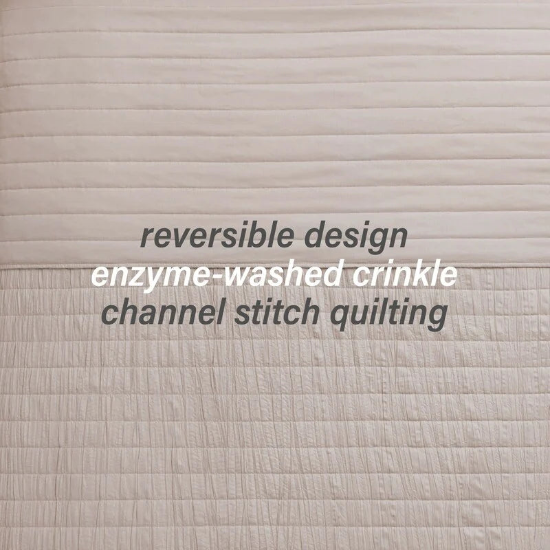 Swift Home Crinkle Enzyme Wash Oversized Coverlet/Bedspread Quilt Sets