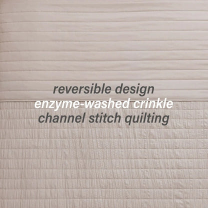 Swift Home Crinkle Enzyme Wash Oversized Coverlet/Bedspread Quilt Sets