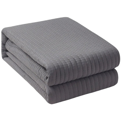 Nanshing Cassidy 7 Piece Solid Color Waffle Quilt Set