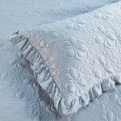 Serent Matte Satin Ruffle Bedspread Set