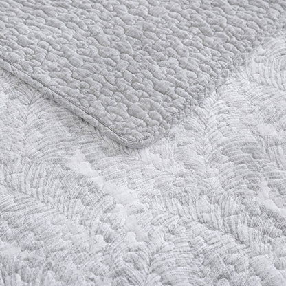 Tommy Bahama Distressed Water Leaves Cotton Reversible Quilt Set