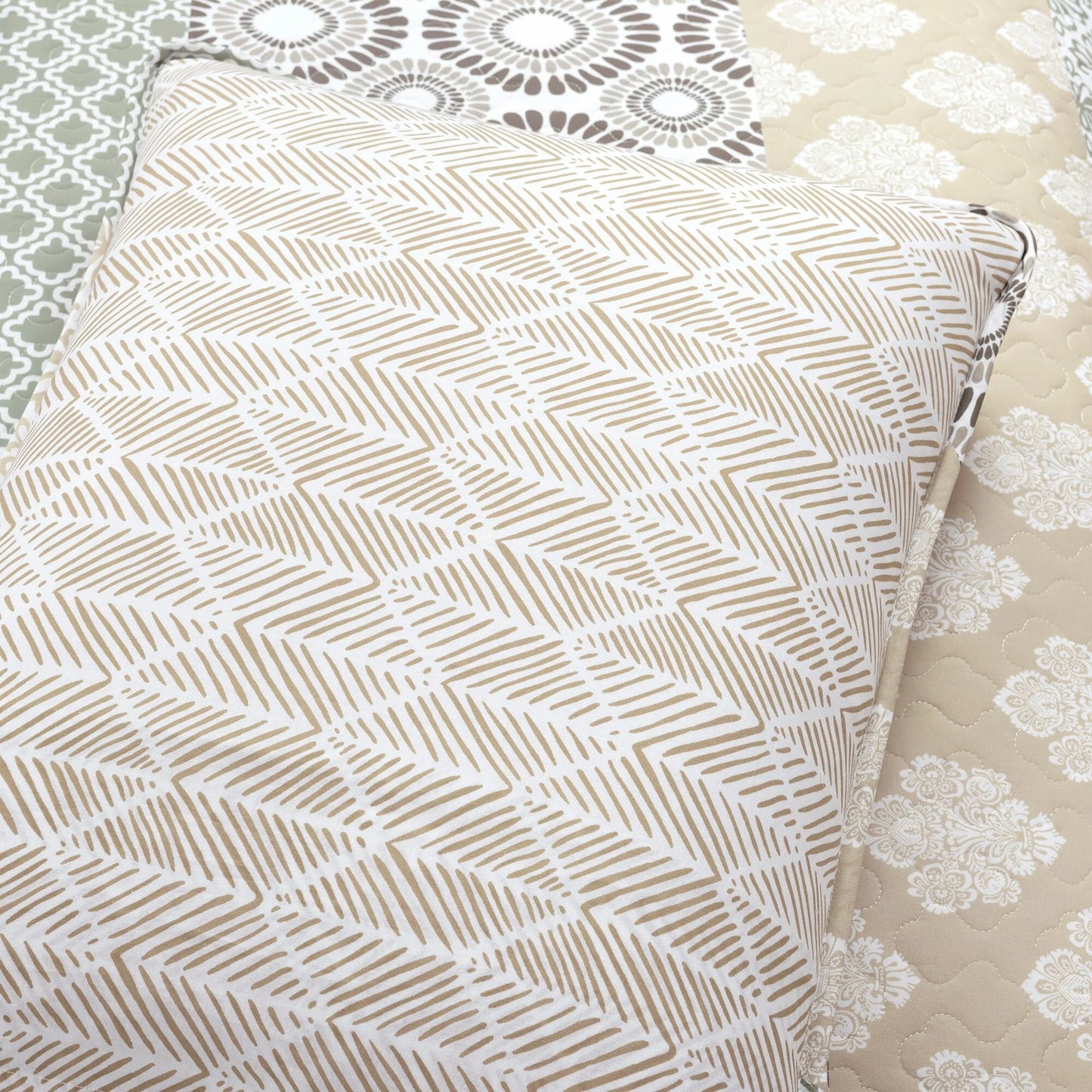 The Curated Nomad La Boheme 3-piece Striped Patterned Quilt Set